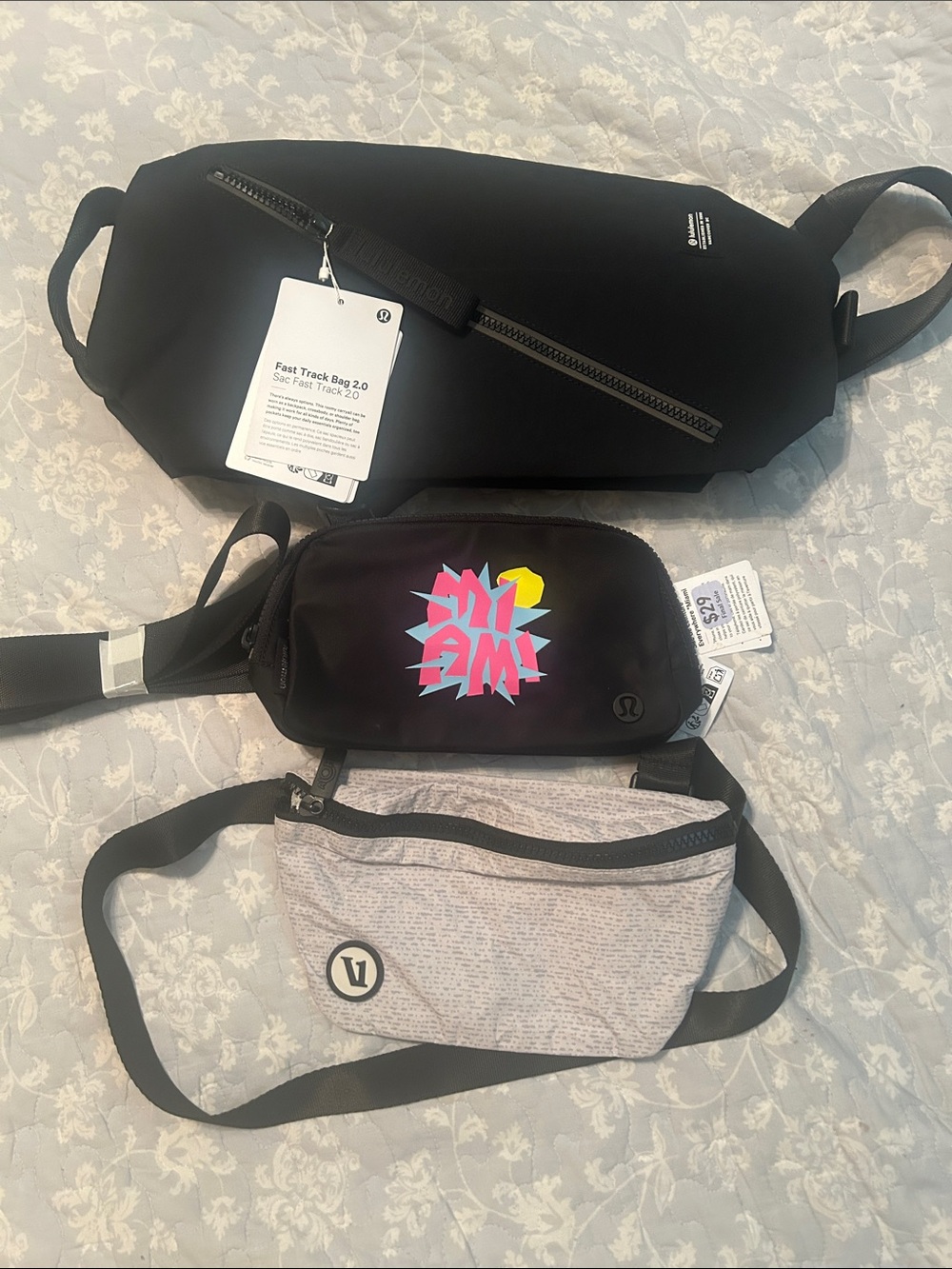 lululemon athletica Black & Gray Crossbody/Fanny Pack Trio-3